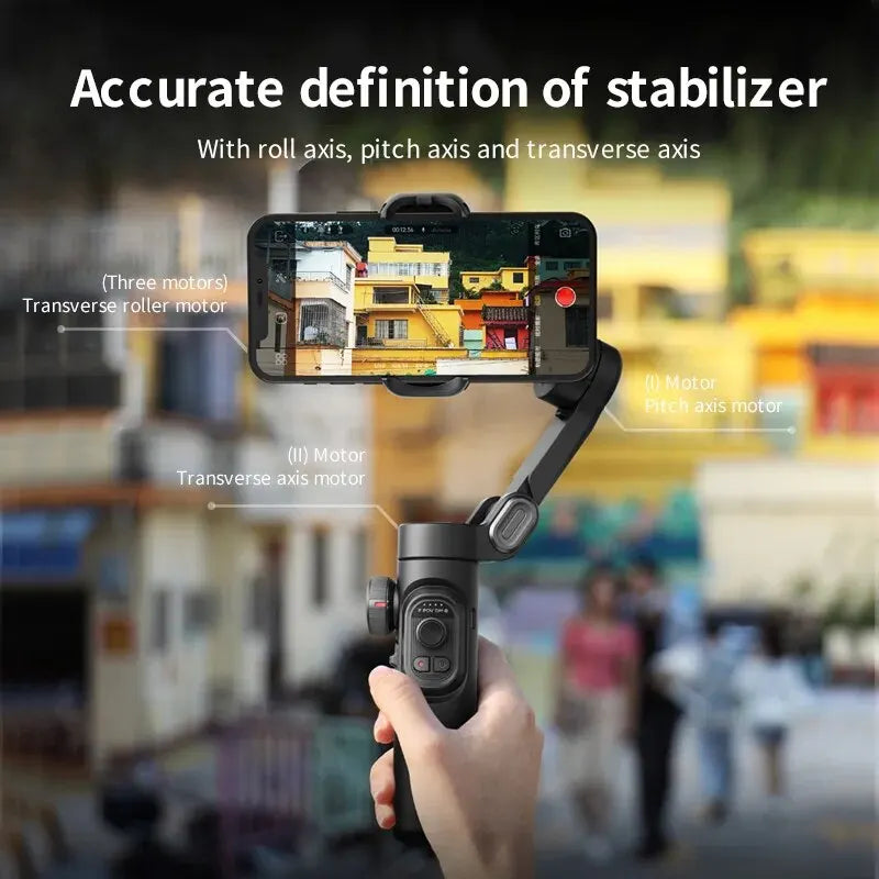 Capture Perfect Moments with AOCHUAN 3-Axis Handheld Gimbal Stabilizer for Smartphones – Effortless AI Face Tracking for TikTok & Vlog Mastery!