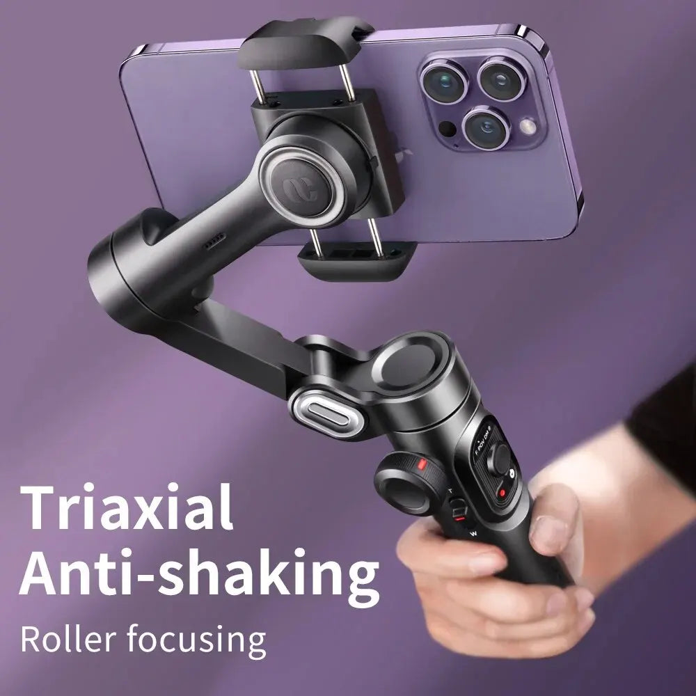 Capture Perfect Moments with AOCHUAN 3-Axis Handheld Gimbal Stabilizer for Smartphones – Effortless AI Face Tracking for TikTok & Vlog Mastery!