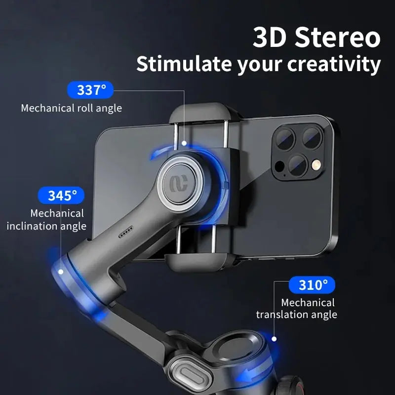 Capture Perfect Moments with AOCHUAN 3-Axis Handheld Gimbal Stabilizer for Smartphones – Effortless AI Face Tracking for TikTok & Vlog Mastery!