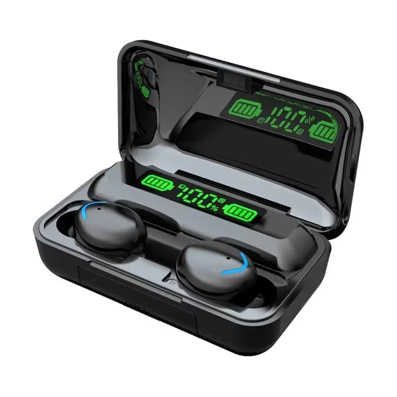 F9 Wireless Bluetooth Earbuds - Waterproof In-Ear Headphones with Digital Display and Large Capacity Charging Case